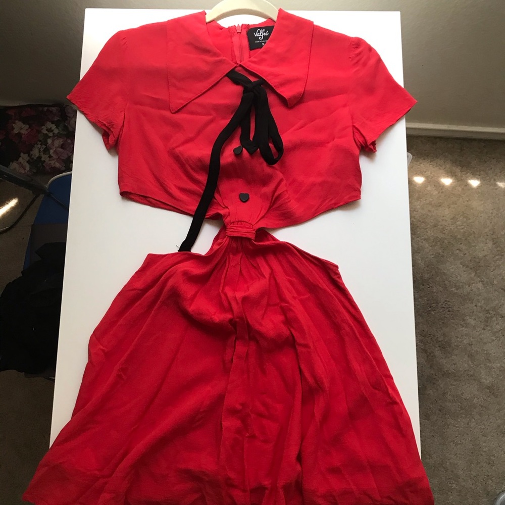 VALFRE Red Cut Out Dress Small